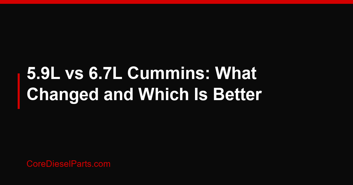 5.9L vs 6.7L Cummins: What Changed and Which Is Better