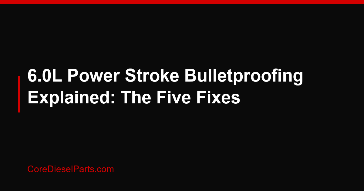 6.0L Power Stroke Bulletproofing Explained: The Five Fixes