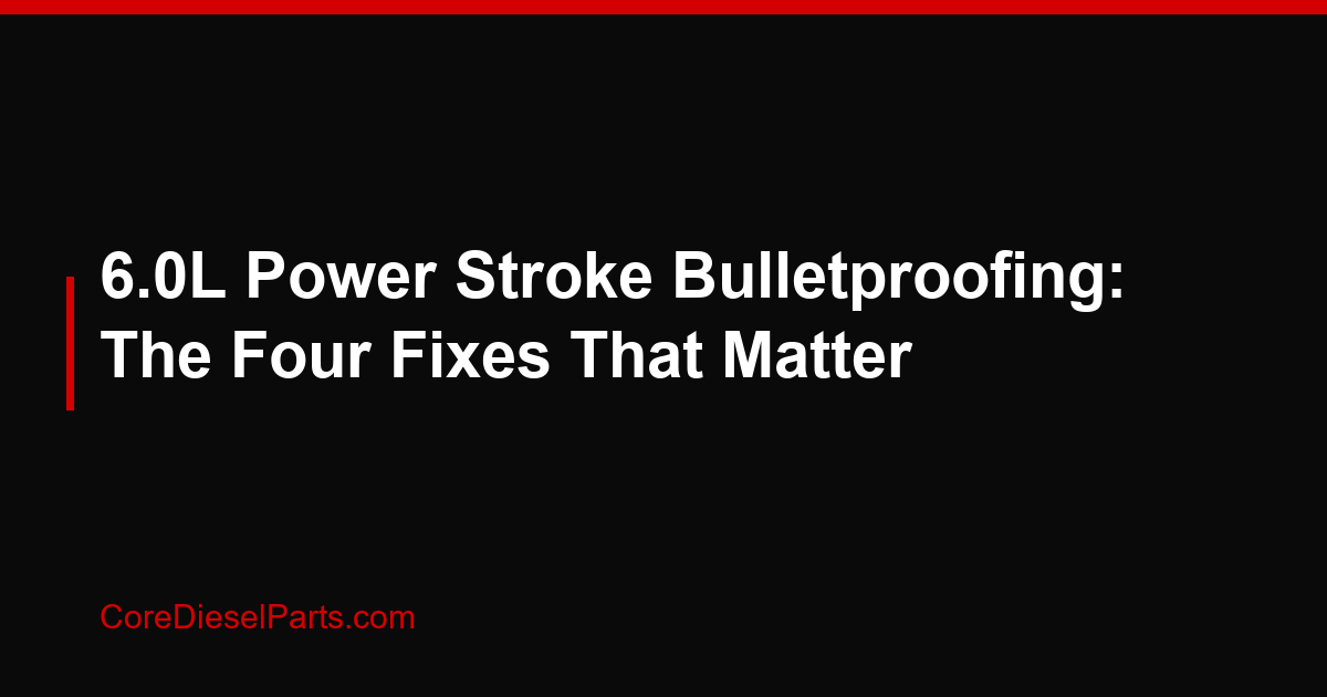 6.0L Power Stroke Bulletproofing: The Four Fixes That Matter