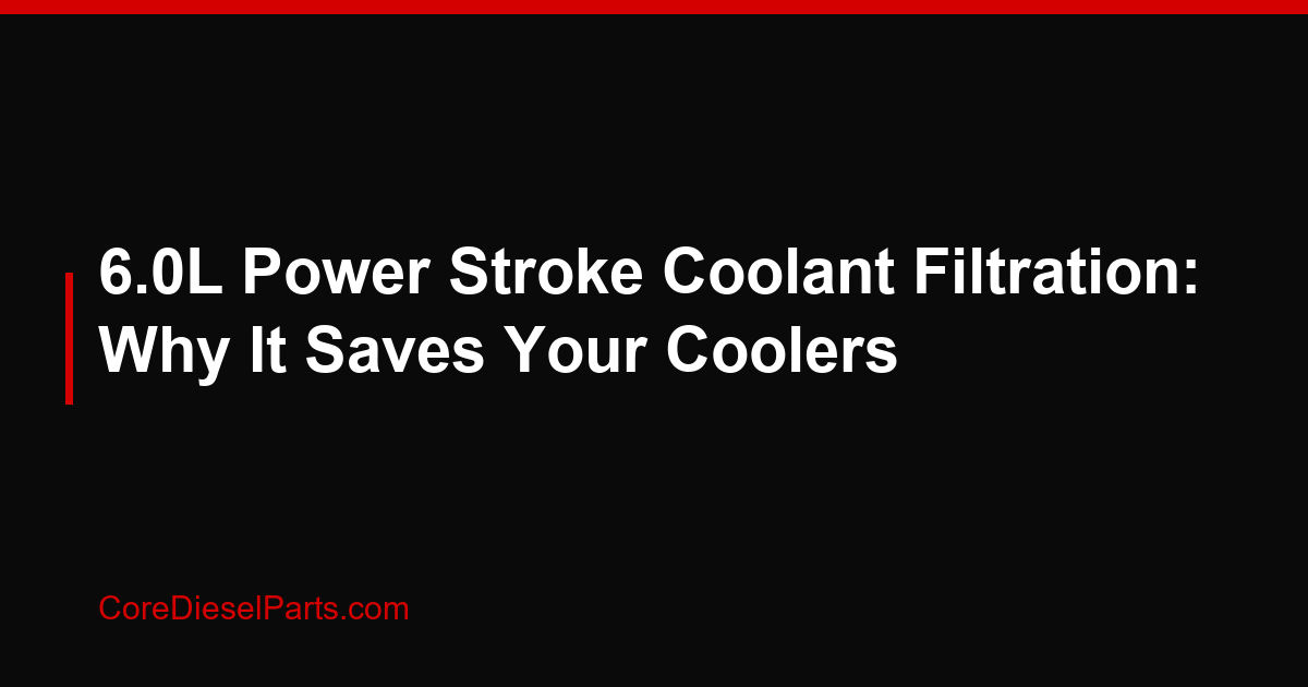 6.0L Power Stroke Coolant Filtration: Why It Saves Your Coolers