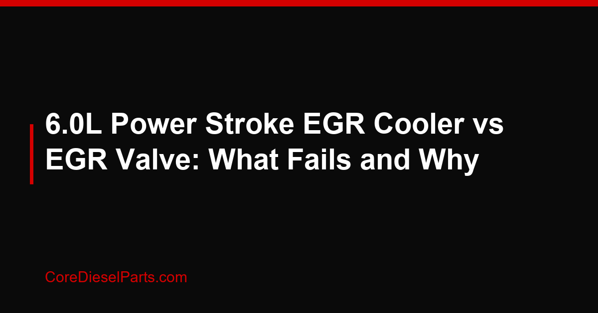 6.0L Power Stroke EGR Cooler vs EGR Valve: What Fails and Why