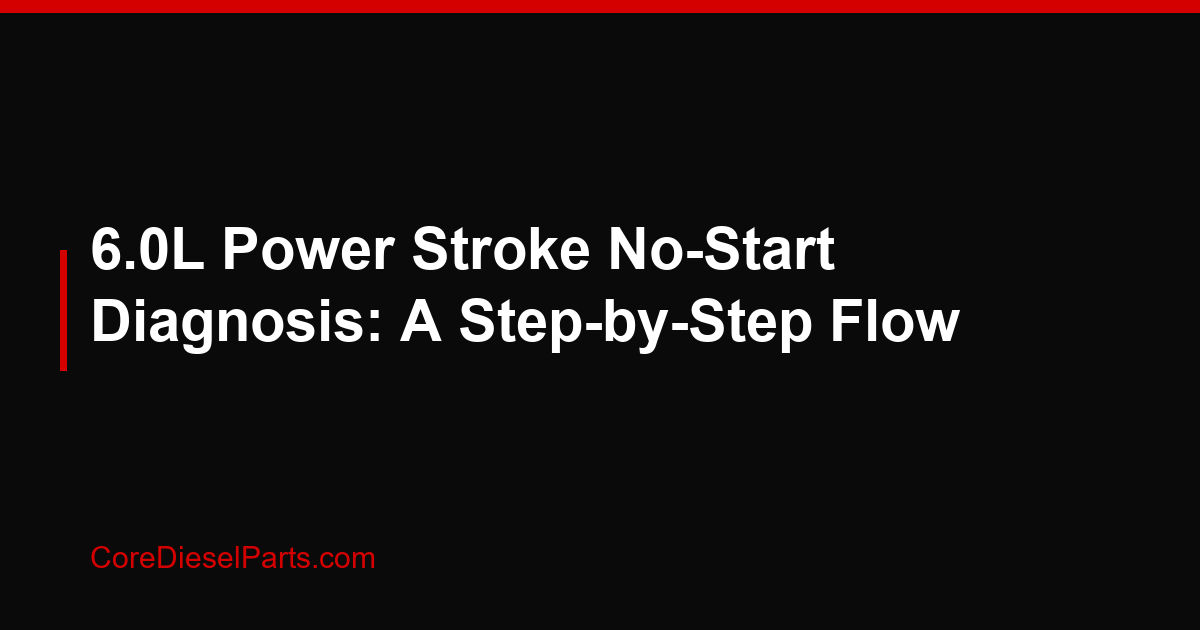 6.0L Power Stroke No-Start Diagnosis: A Step-by-Step Flow
