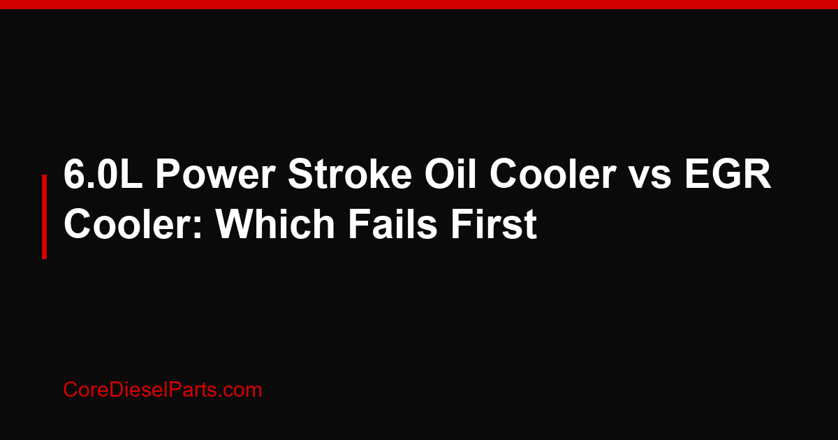 6.0L Power Stroke Oil Cooler vs EGR Cooler: Which Fails First