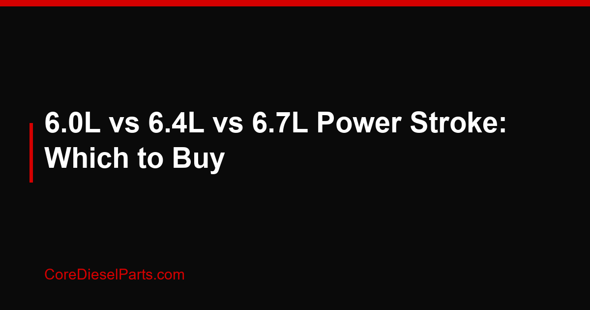 6.0L vs 6.4L vs 6.7L Power Stroke: Which to Buy