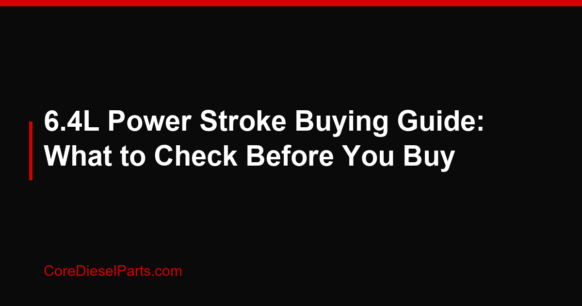 6.4L Power Stroke Buying Guide: What to Check Before You Buy