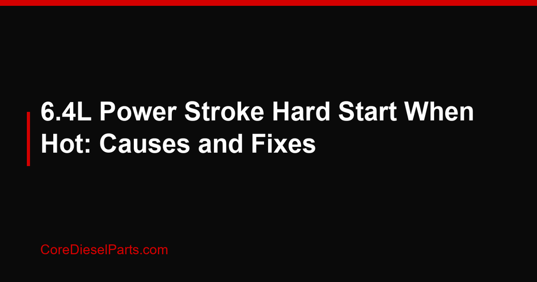 6.4L Power Stroke Hard Start When Hot: Causes and Fixes