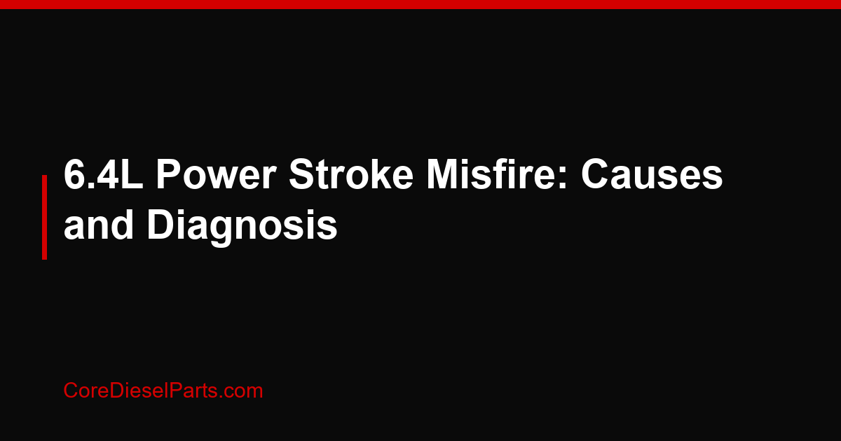 6.4L Power Stroke Misfire: Causes and Diagnosis