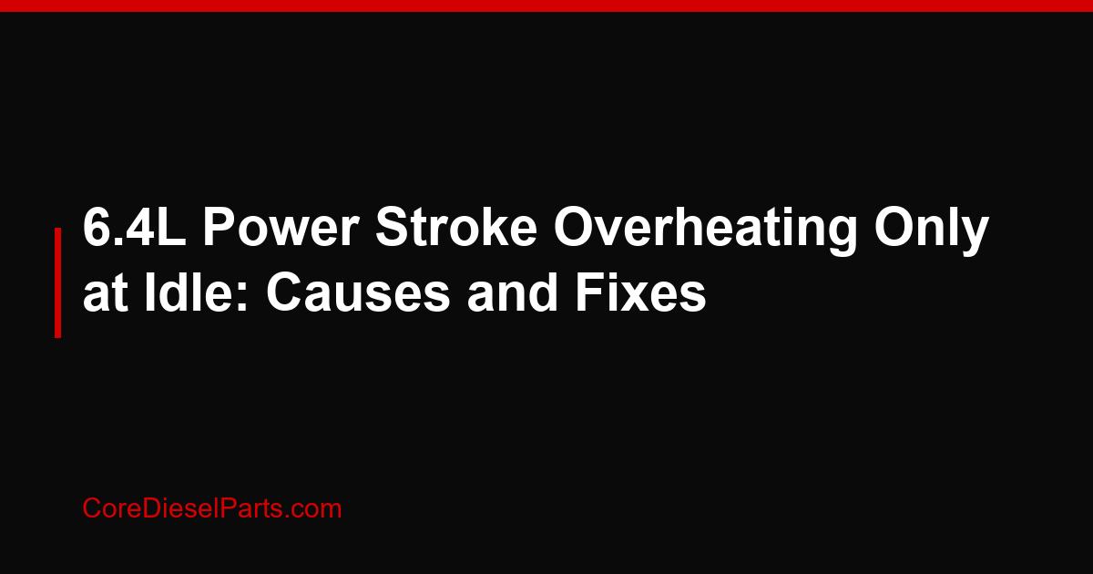 6.4L Power Stroke Overheating Only at Idle: Causes and Fixes