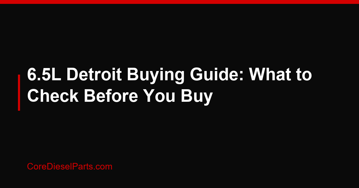 6.5L Detroit Buying Guide: What to Check Before You Buy