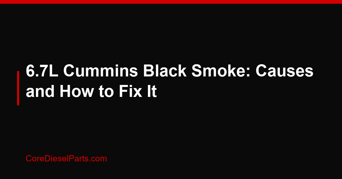 6.7L Cummins Black Smoke: Causes and How to Fix It