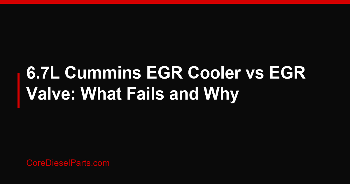 6.7L Cummins EGR Cooler vs EGR Valve: What Fails and Why