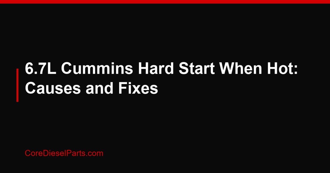 6.7L Cummins Hard Start When Hot: Causes and Fixes