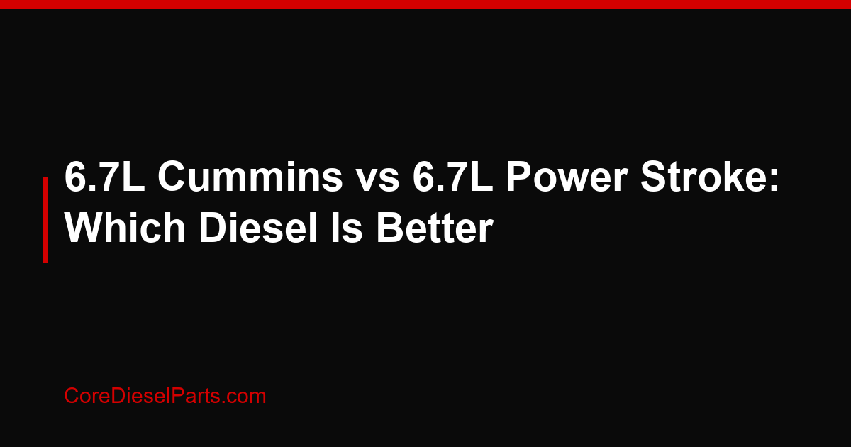6.7L Cummins vs 6.7L Power Stroke: Which Diesel Is Better