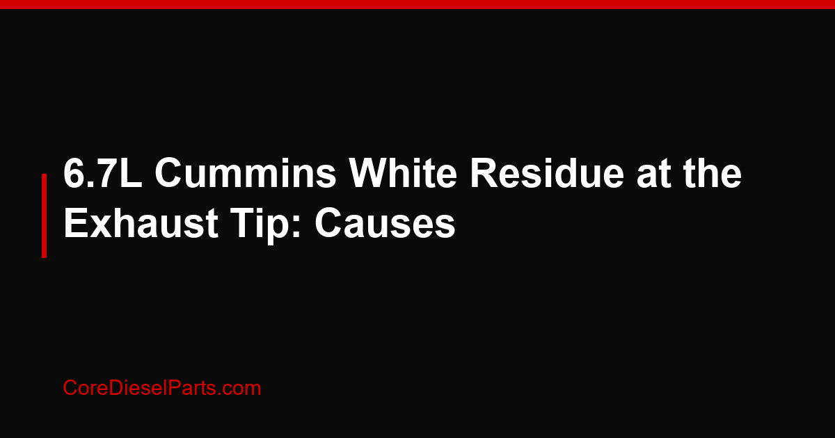 6.7L Cummins White Residue at the Exhaust Tip: Causes