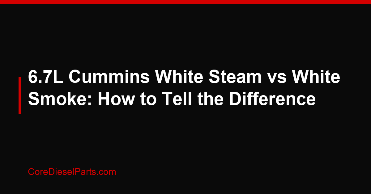 6.7L Cummins White Steam vs White Smoke: How to Tell the Difference