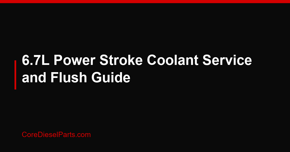 6.7L Power Stroke Coolant Service and Flush Guide