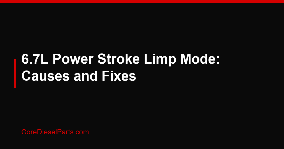 6.7L Power Stroke Limp Mode: Causes and Fixes