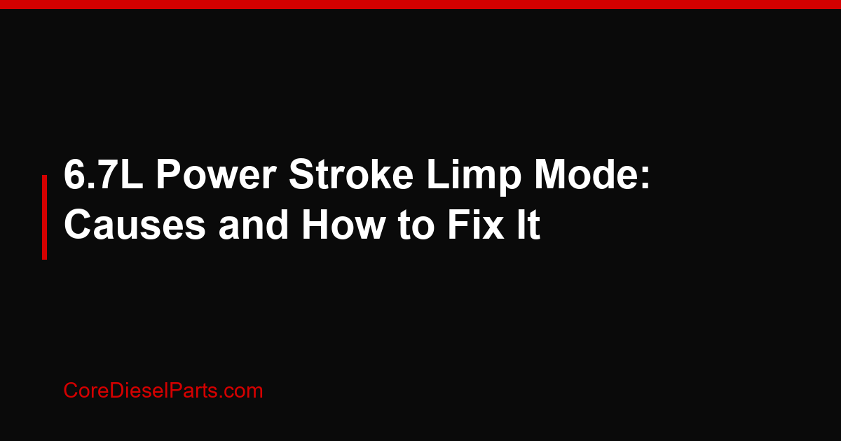 6.7L Power Stroke Limp Mode: Causes and How to Fix It