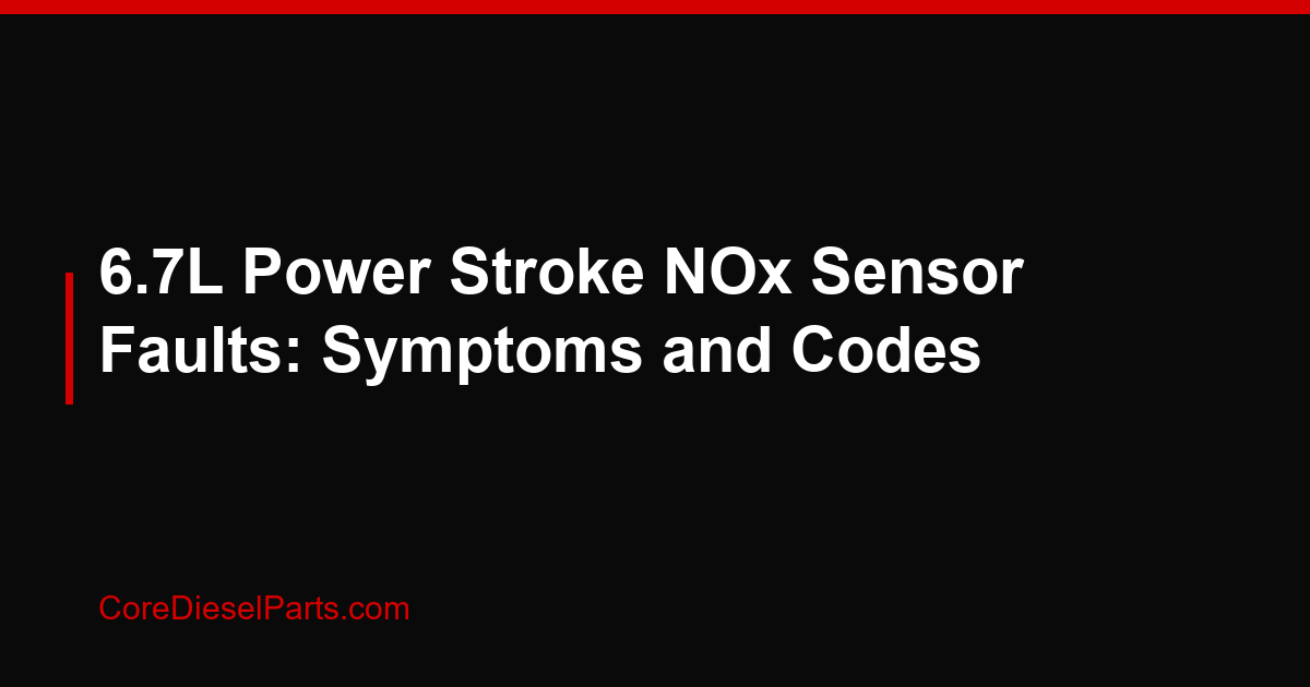 6.7L Power Stroke NOx Sensor Faults: Symptoms and Codes