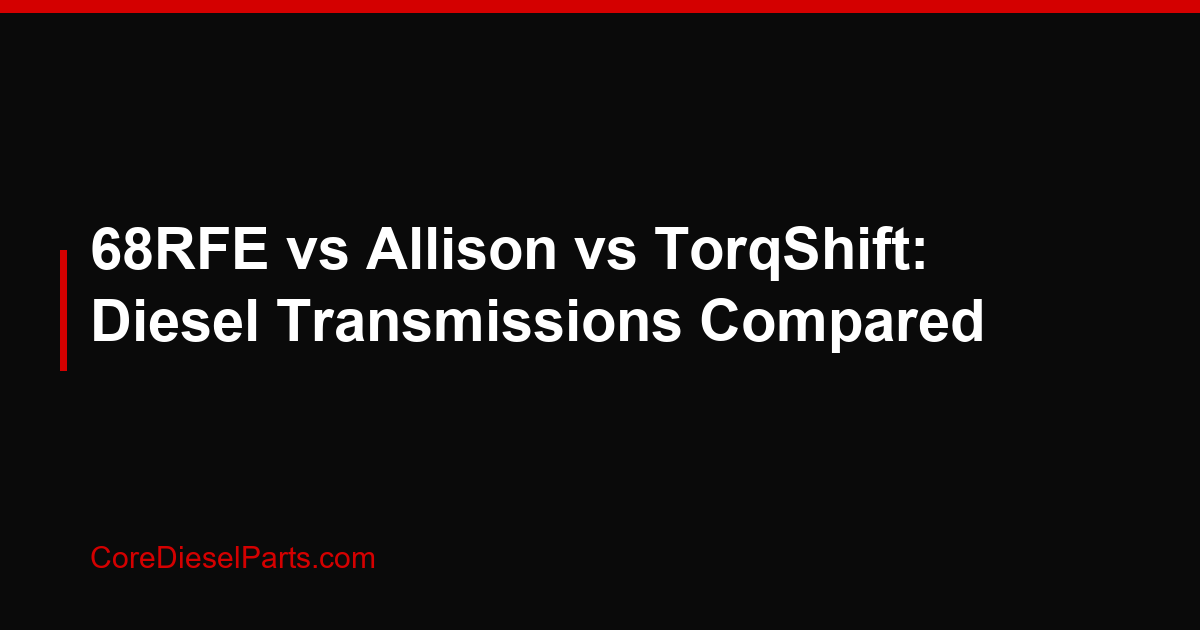 68RFE vs Allison vs TorqShift: Diesel Transmissions Compared