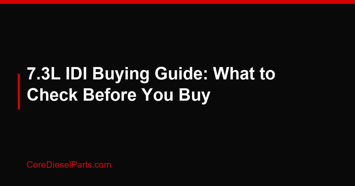 7.3L IDI Buying Guide: What to Check Before You Buy