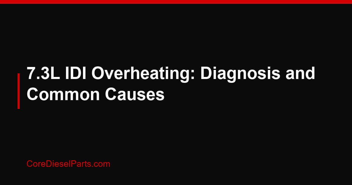 7.3L IDI Overheating: Diagnosis and Common Causes