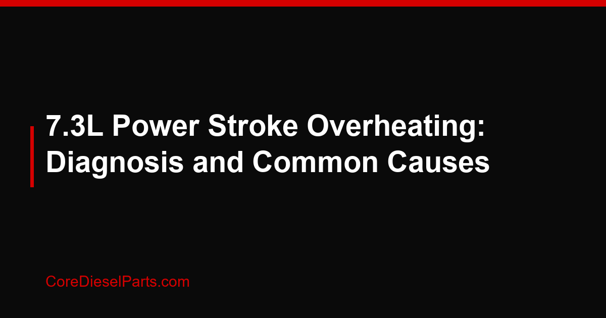 7.3L Power Stroke Overheating: Diagnosis and Common Causes