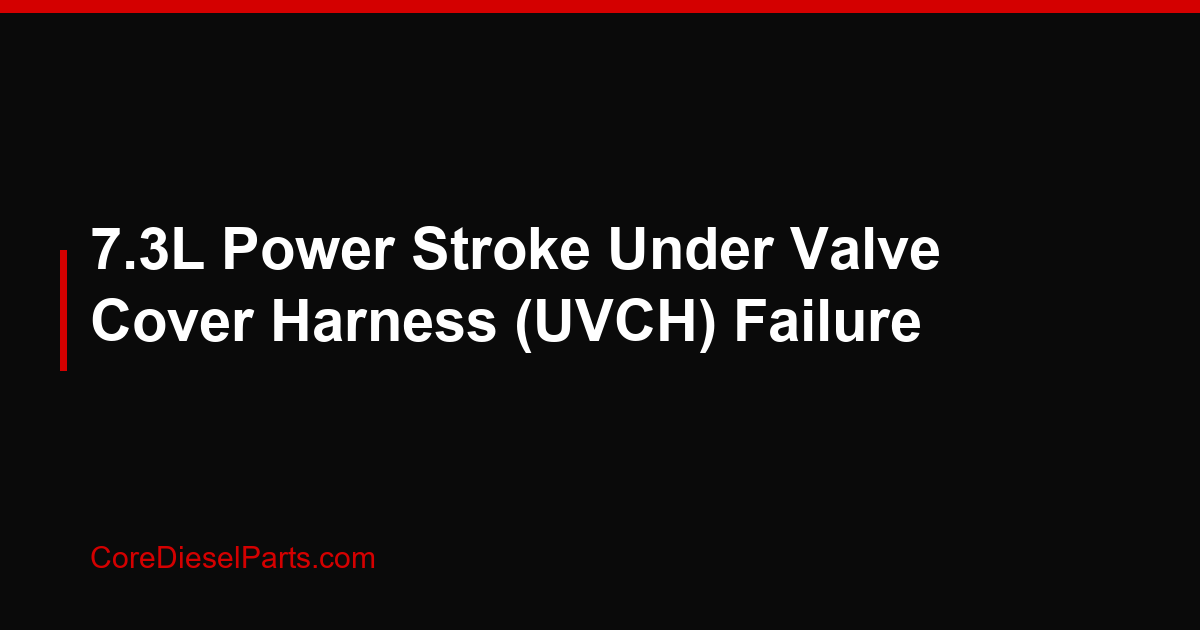 7.3L Power Stroke Under Valve Cover Harness (UVCH) Failure
