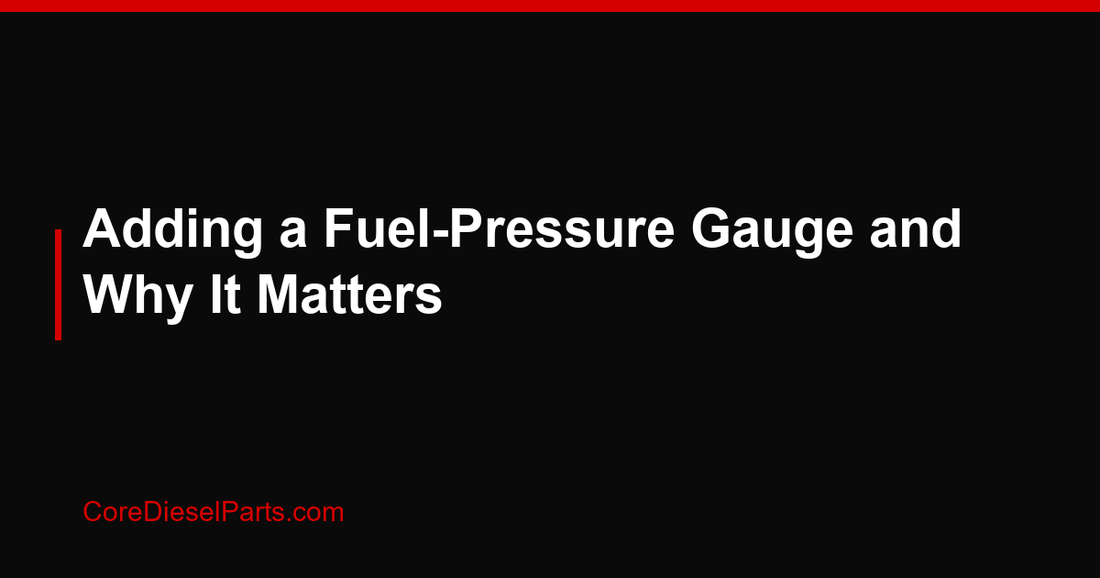 Adding a Fuel-Pressure Gauge and Why It Matters