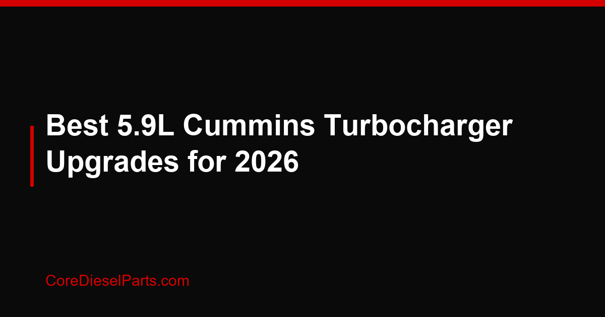 Best 5.9L Cummins Turbocharger Upgrades for 2026