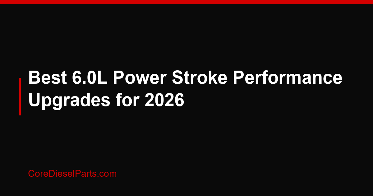 Best 6.0L Power Stroke Performance Upgrades for 2026