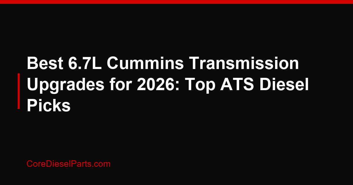 Best 6.7L Cummins Transmission Upgrades for 2026: Top ATS Diesel Picks