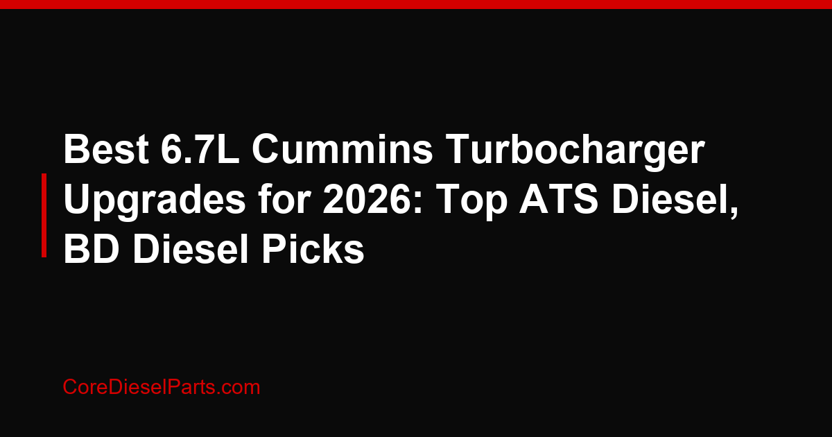 Best 6.7L Cummins Turbocharger Upgrades for 2026: Top ATS Diesel, BD Diesel Picks