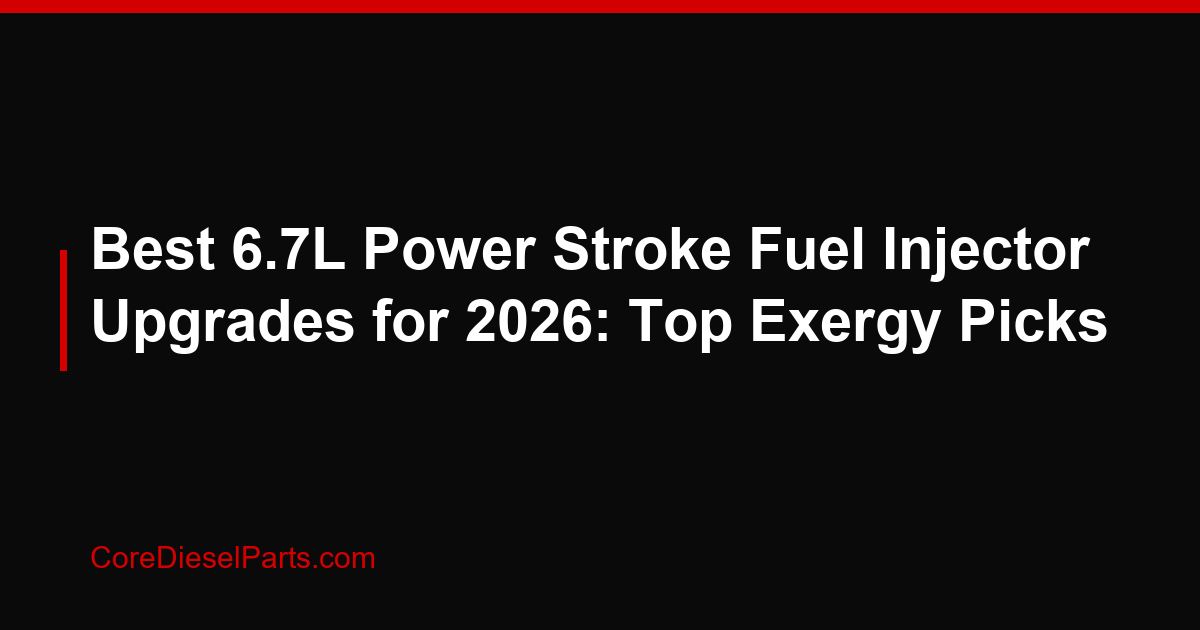 Best 6.7L Power Stroke Fuel Injector Upgrades for 2026: Top Exergy Picks