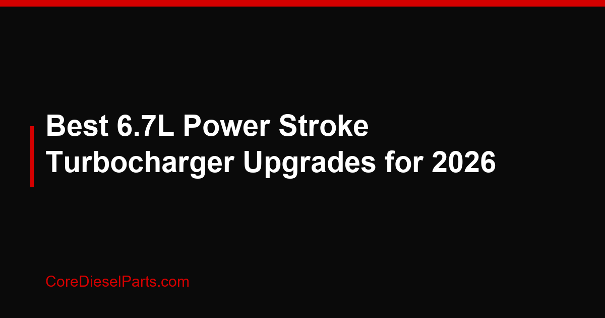 Best 6.7L Power Stroke Turbocharger Upgrades for 2026