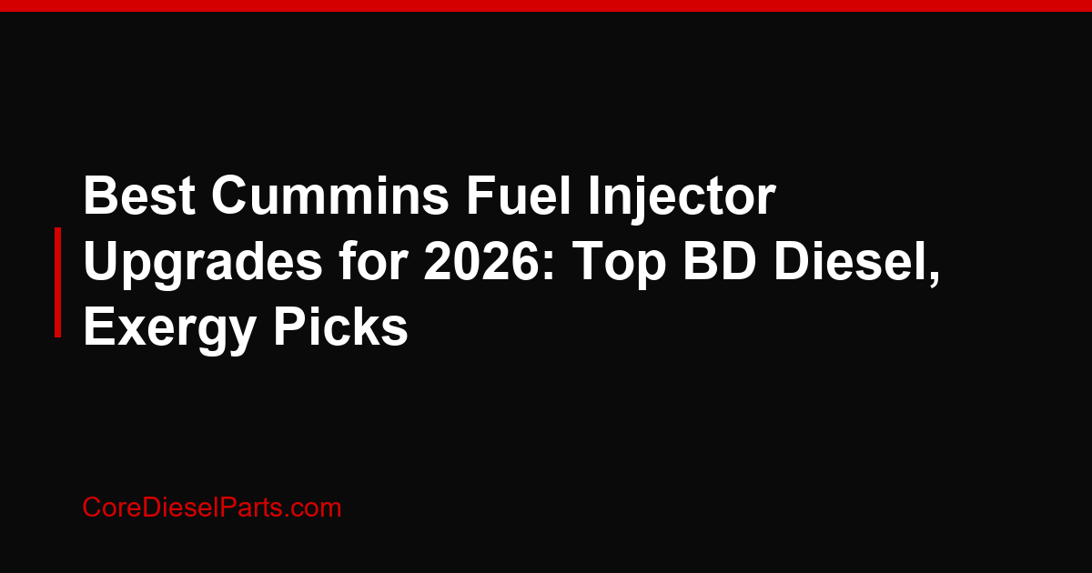 Best Cummins Fuel Injector Upgrades for 2026: Top BD Diesel, Exergy Picks