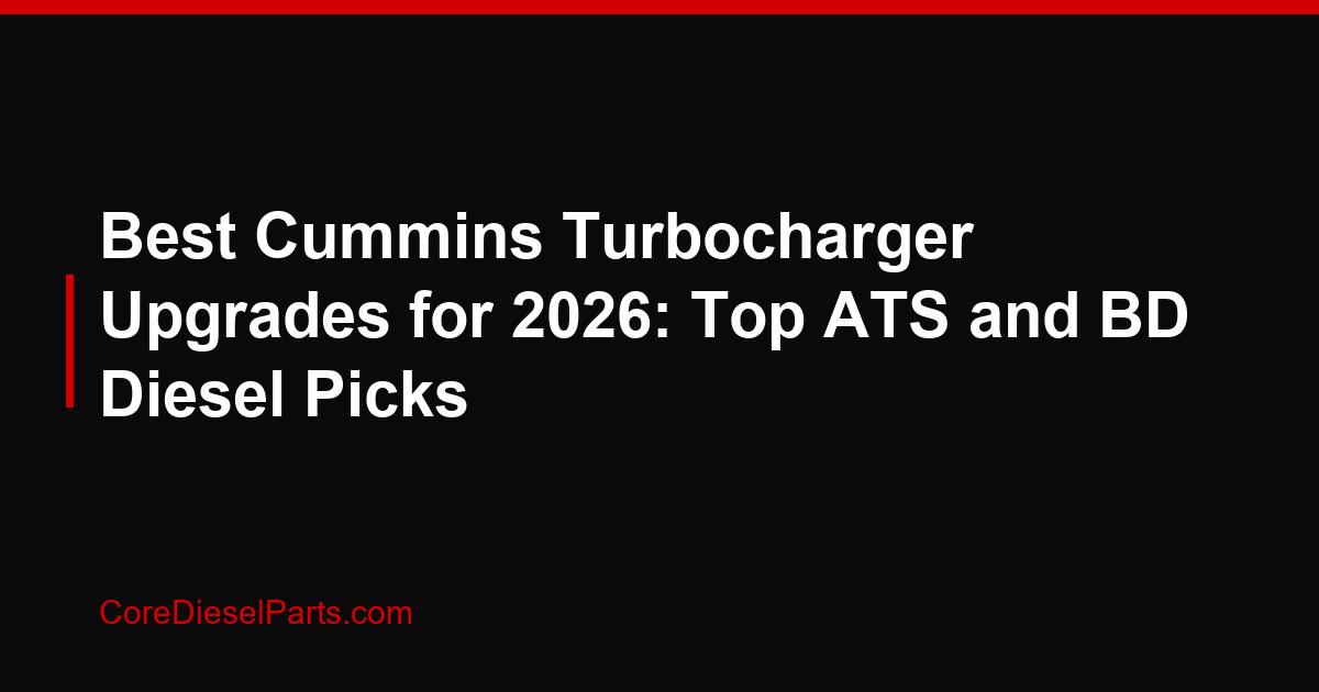 Best Cummins Turbocharger Upgrades for 2026: Top ATS and BD Diesel Picks