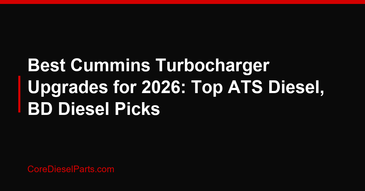 Best Cummins Turbocharger Upgrades for 2026: Top ATS Diesel, BD Diesel Picks