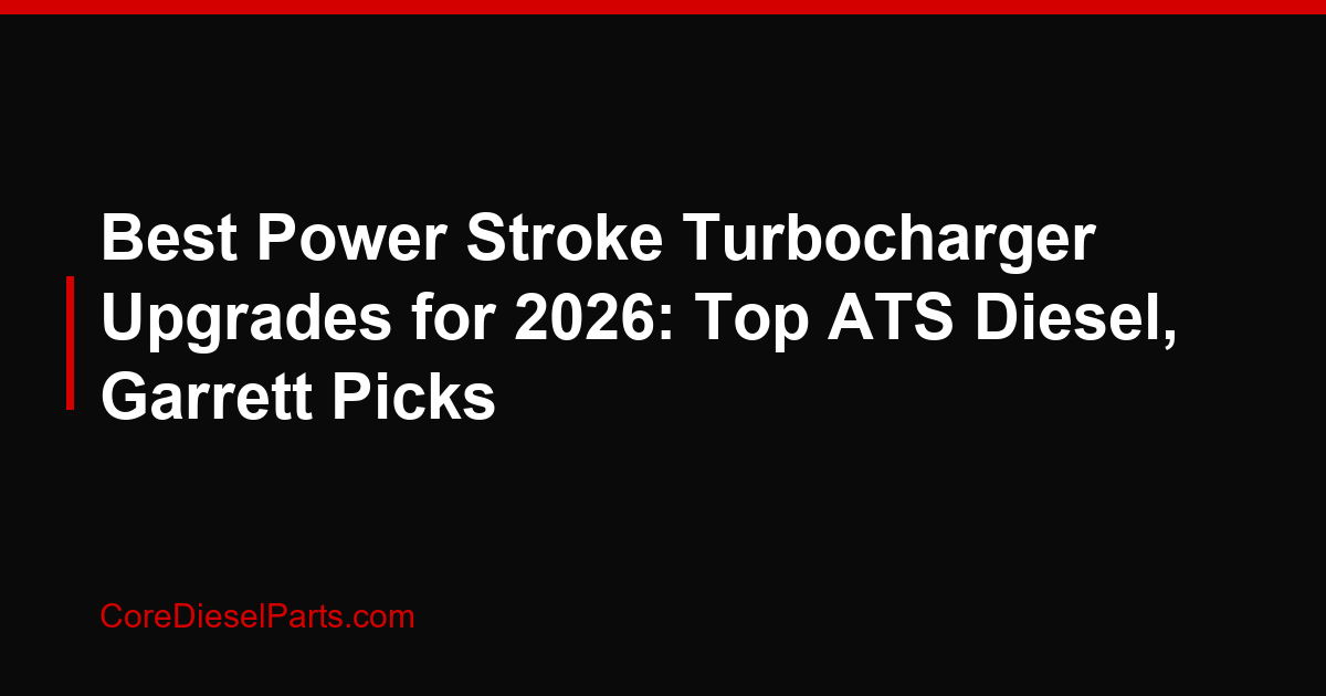 Best Power Stroke Turbocharger Upgrades for 2026: Top ATS Diesel, Garrett Picks