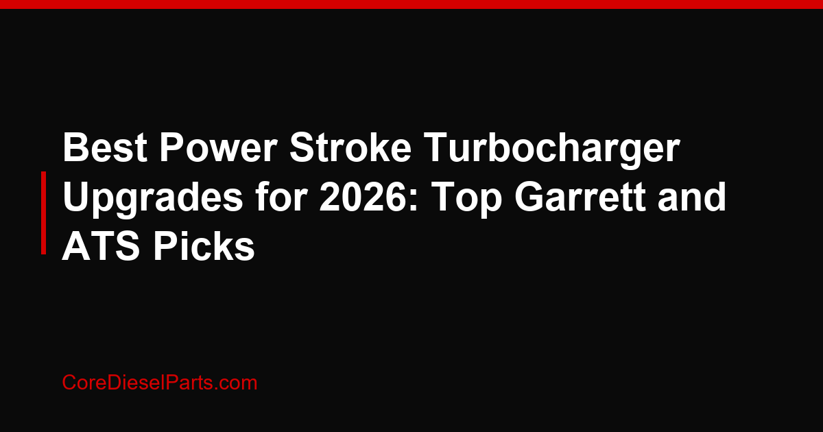 Best Power Stroke Turbocharger Upgrades for 2026: Top Garrett and ATS Picks