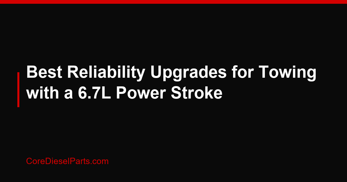 Best Reliability Upgrades for Towing with a 6.7L Power Stroke