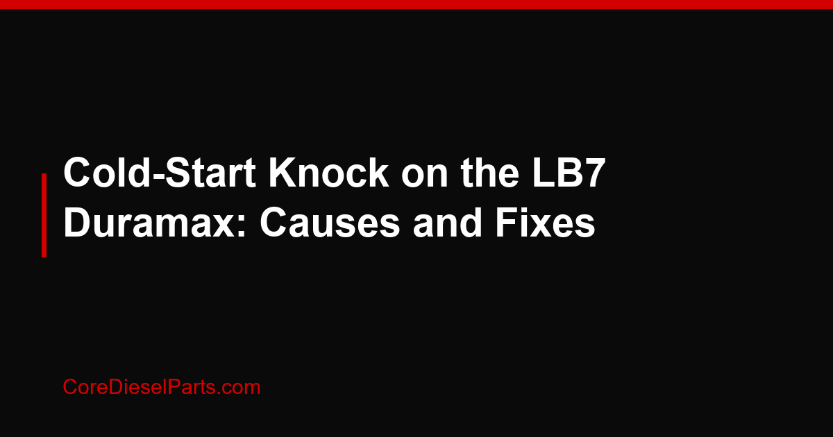 Cold-Start Knock on the LB7 Duramax: Causes and Fixes