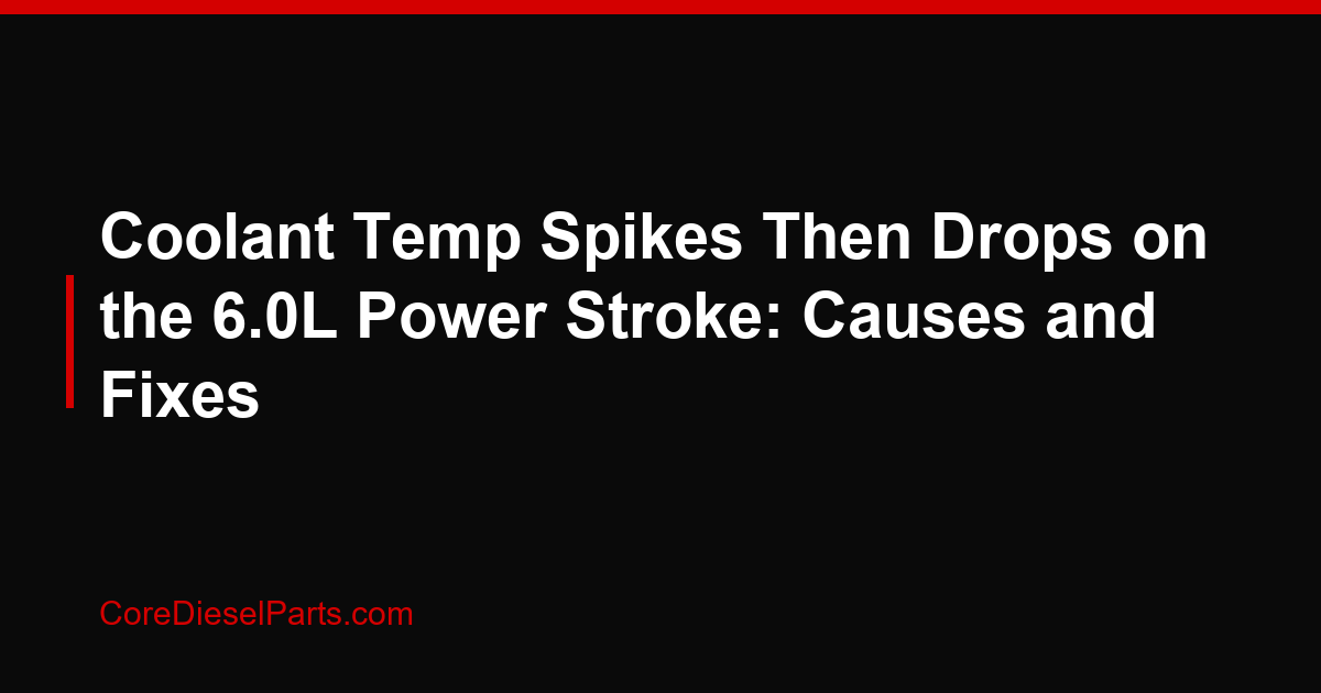 Coolant Temp Spikes Then Drops on the 6.0L Power Stroke: Causes and Fixes