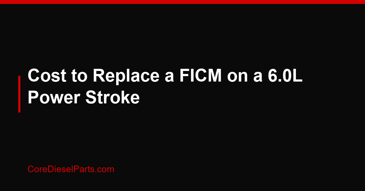 Cost to Replace a FICM on a 6.0L Power Stroke