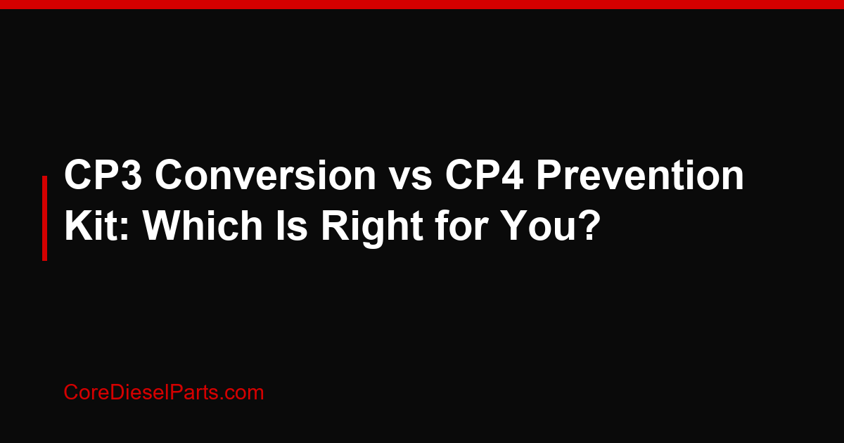 CP3 Conversion vs CP4 Prevention Kit: Which Is Right for You?
