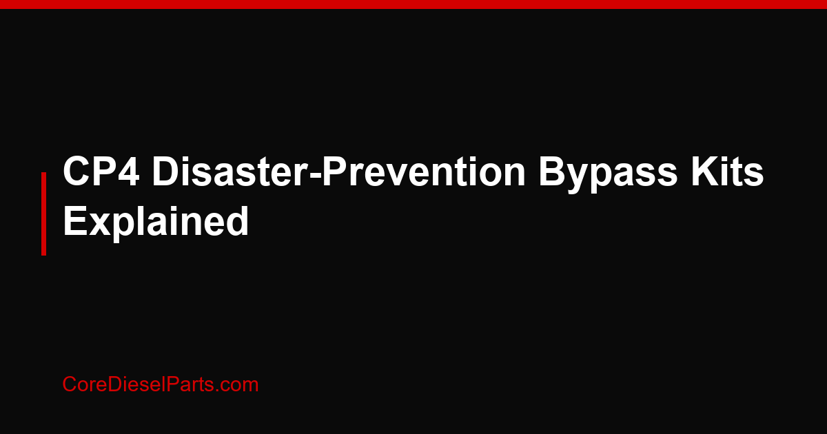 CP4 Disaster-Prevention Bypass Kits Explained