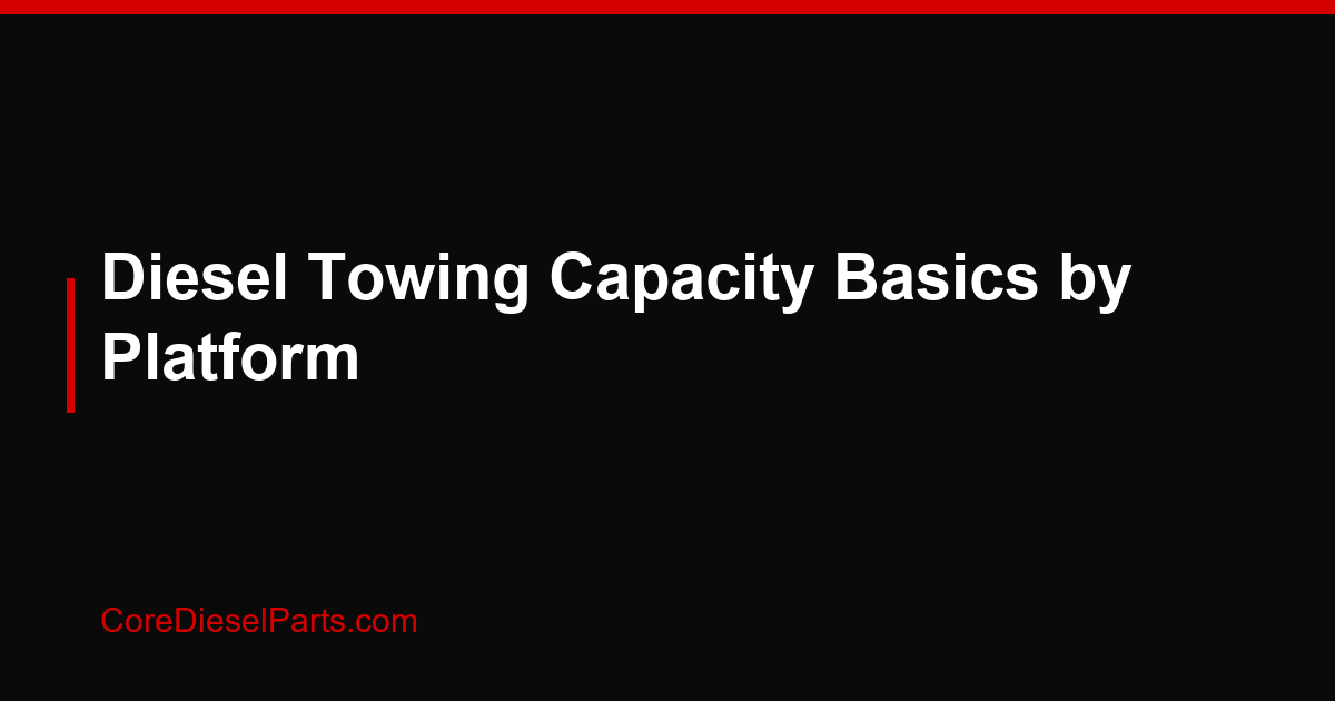 Diesel Towing Capacity Basics by Platform