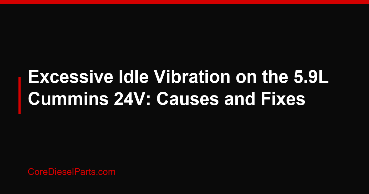 Excessive Idle Vibration on the 5.9L Cummins 24V: Causes and Fixes
