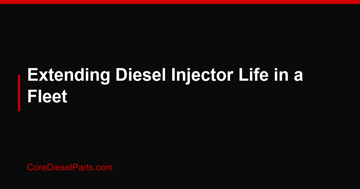 Extending Diesel Injector Life in a Fleet