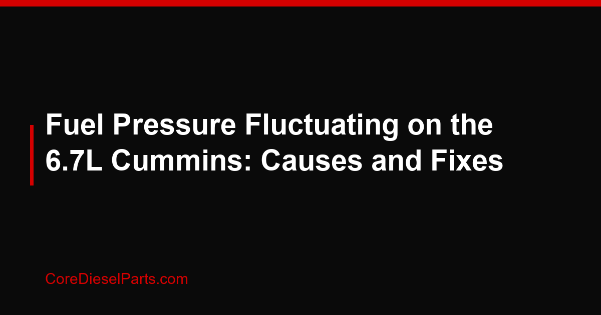 Fuel Pressure Fluctuating on the 6.7L Cummins: Causes and Fixes
